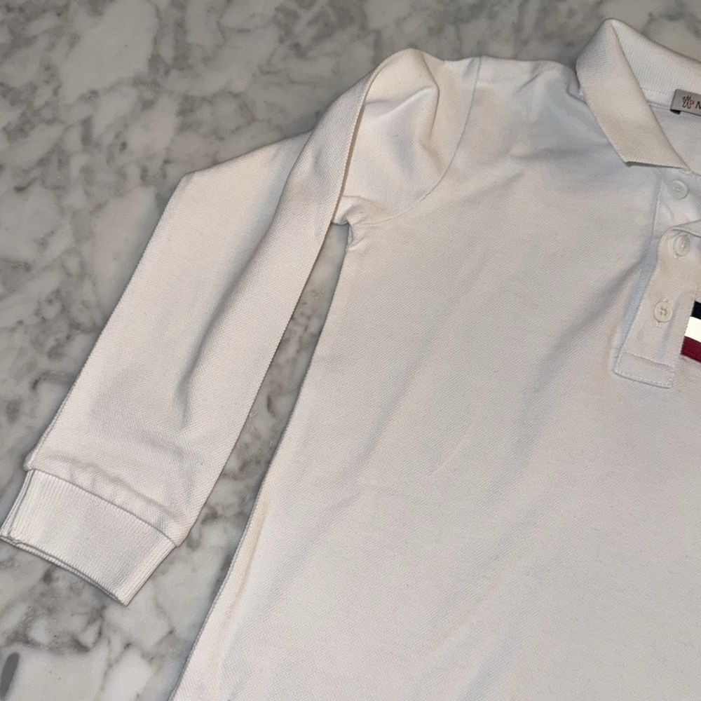 Moncler Kids Polo Shirt with Red, White, and Navy Stripes 3Y - Picture 5 of 8